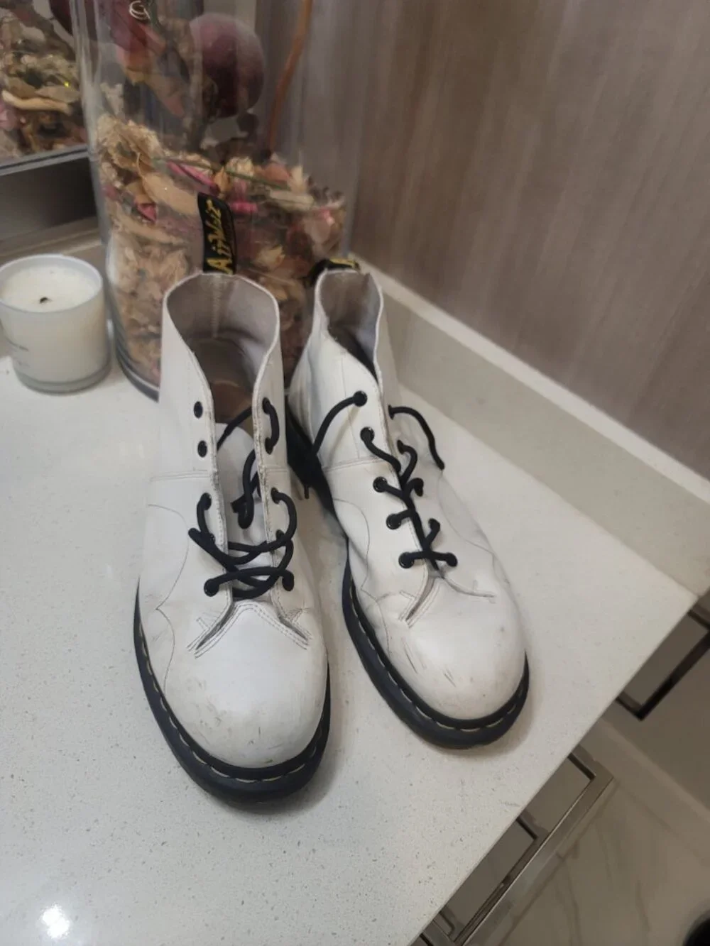 Dr. Martens Church Smooth Leather Monkey Boots M Sz 12 White 26741100 White